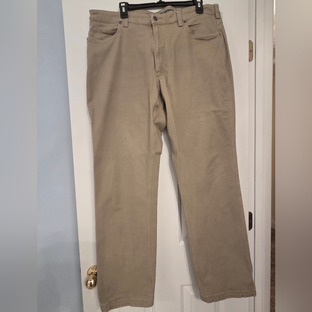 Men's Duluth Trading Flex Firehose Desert Khaki Relaxed Fit Pants 40 X 34